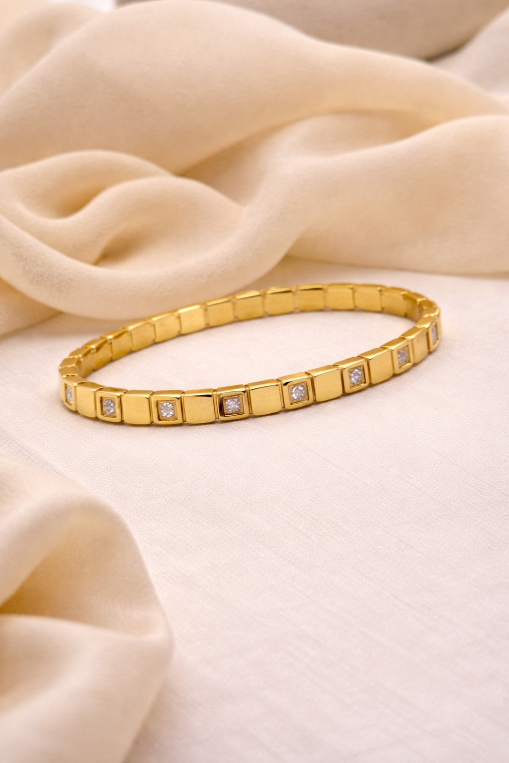 Pixel Glow Bangle Bracelet