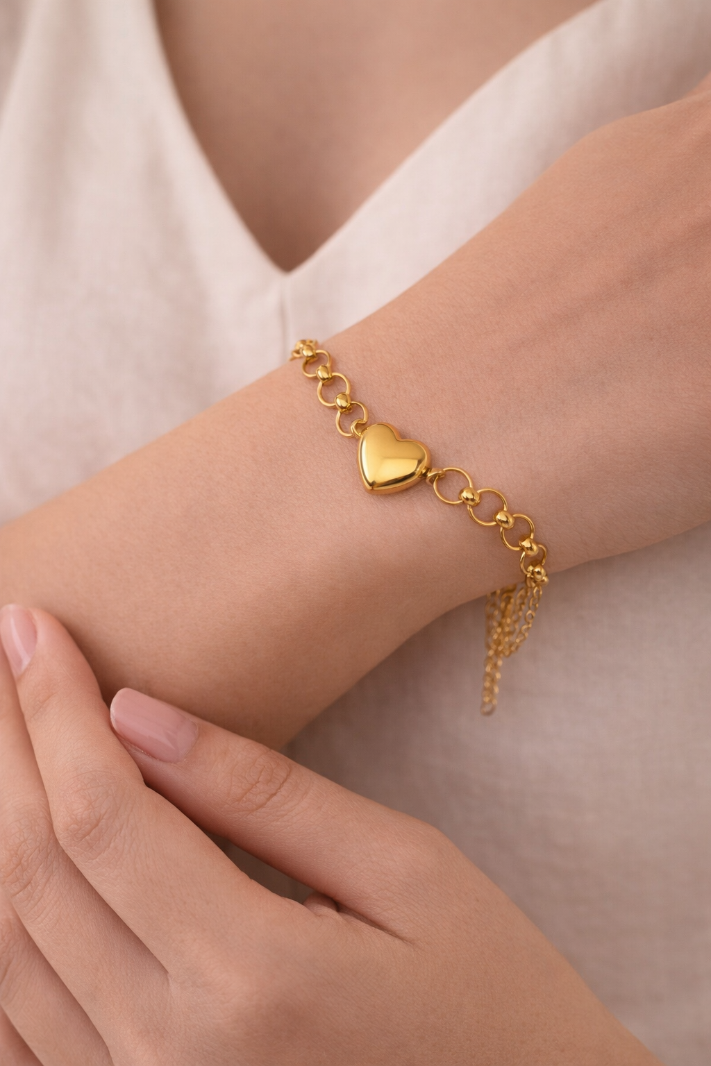 Heart Charm Bracelet