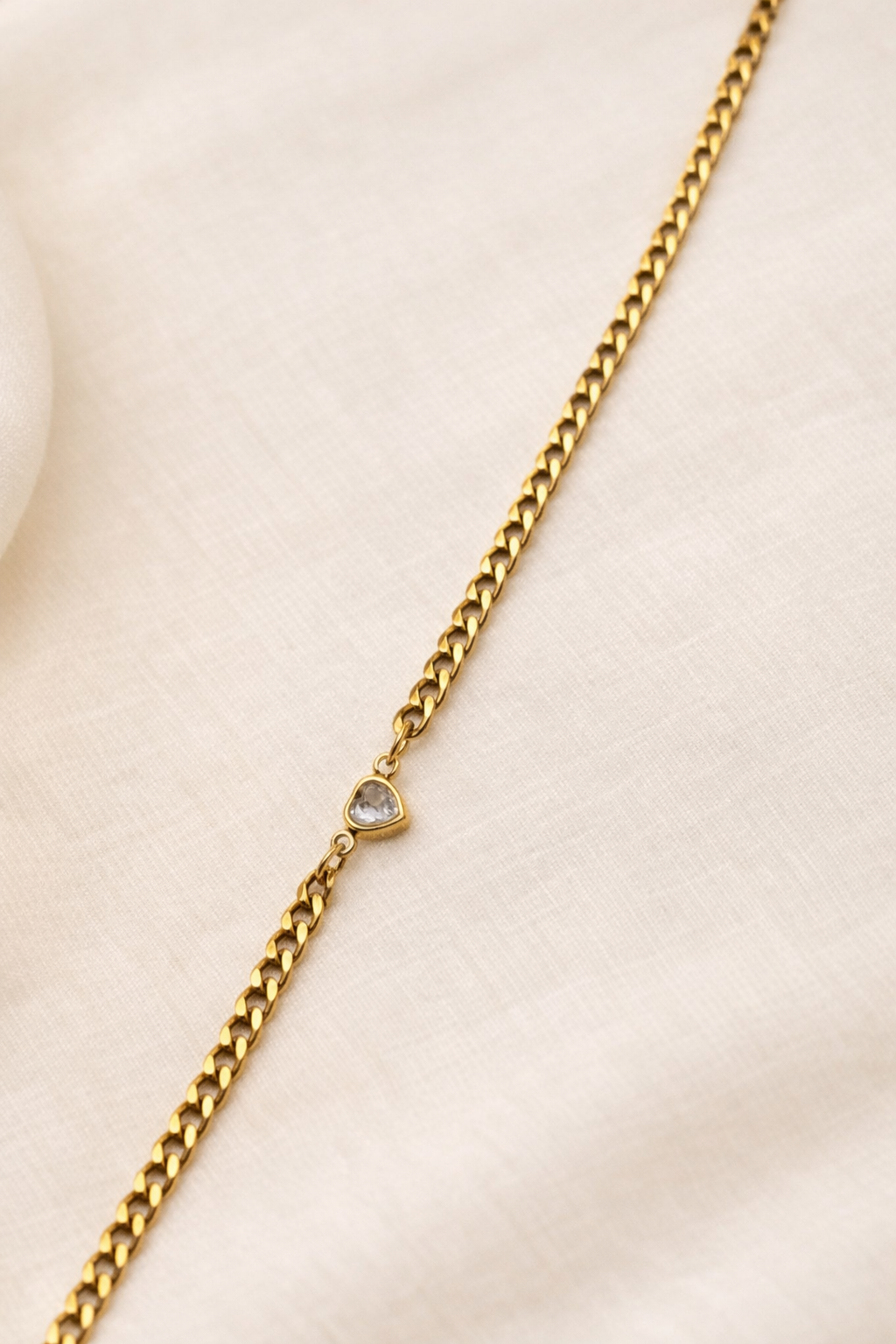 Heart Crystal Chain Bracelet