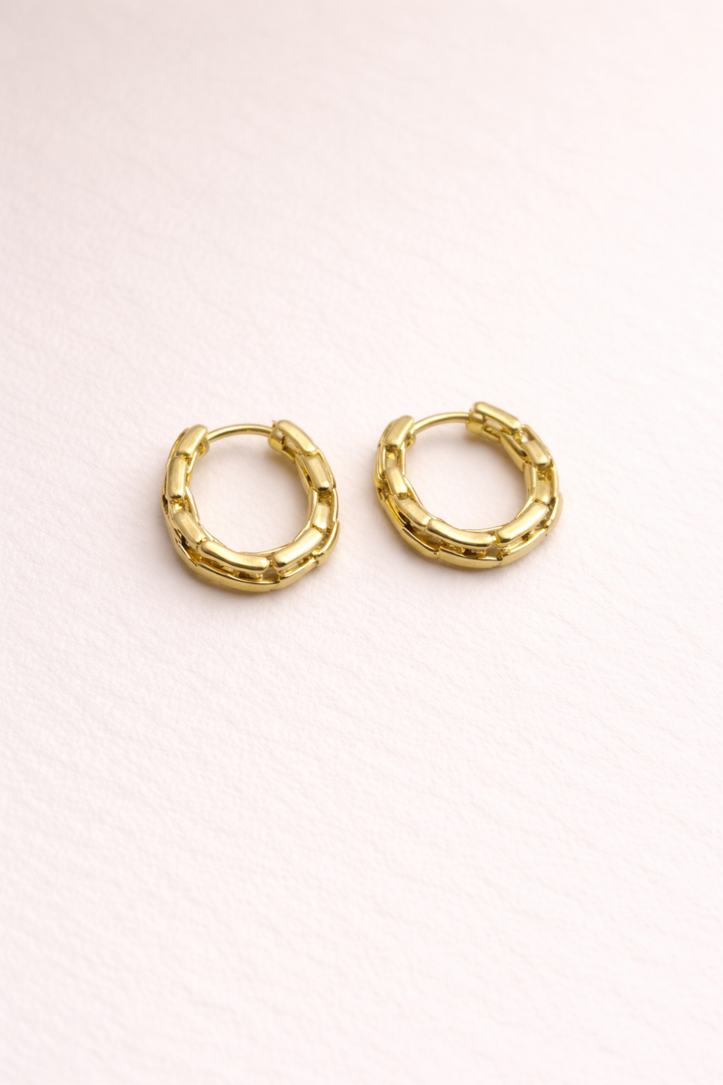 Linked Texture Mini Hoops