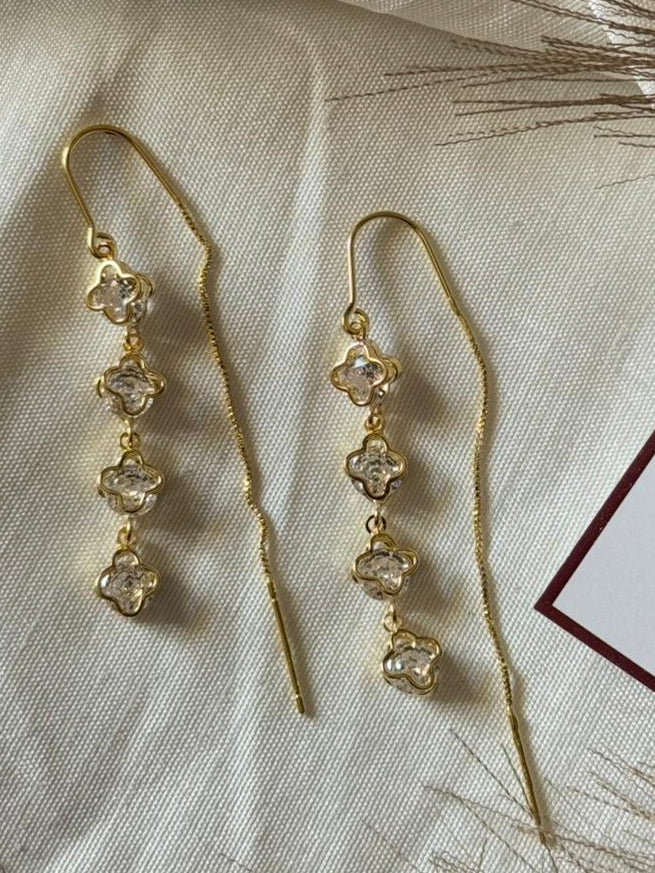 The Threader Earrings- Bloom Drop