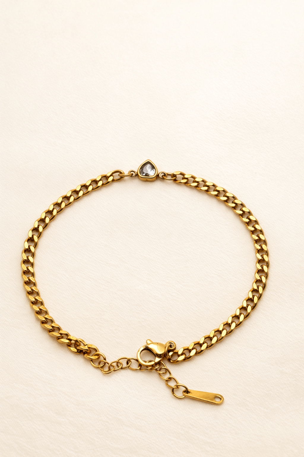 Heart Crystal Chain Bracelet