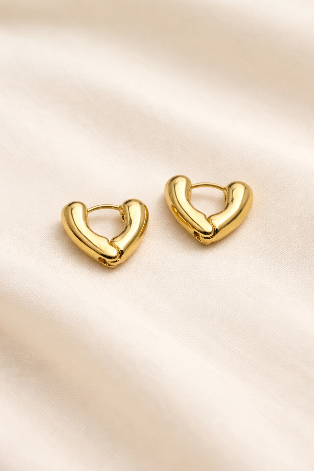 Heart-Shaped Chunky Hoops