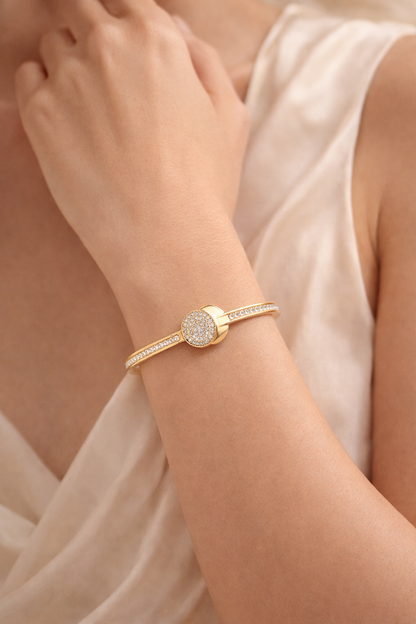Halo Stone Bangle Bracelet(S)