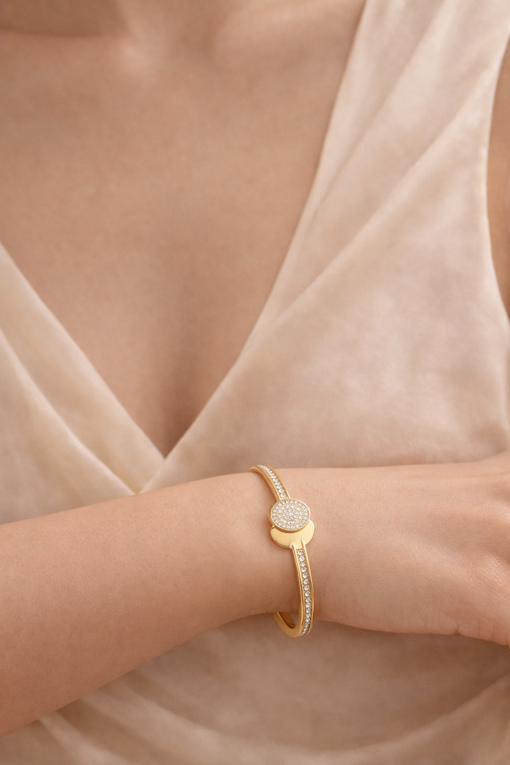 Halo Stone Bangle Bracelet(S)