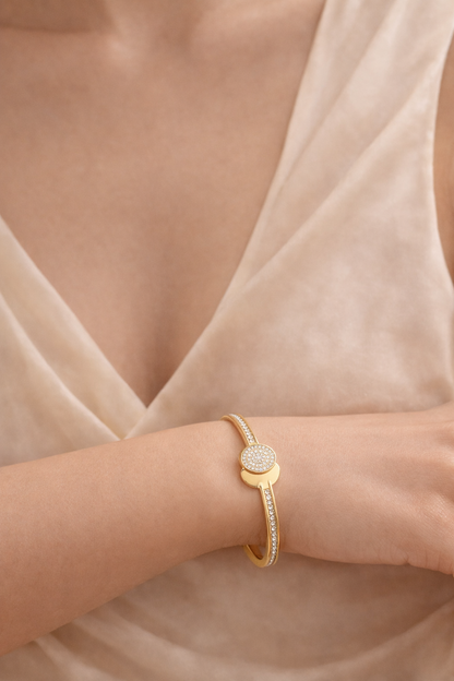 Halo Stone Bangle Bracelet(S)