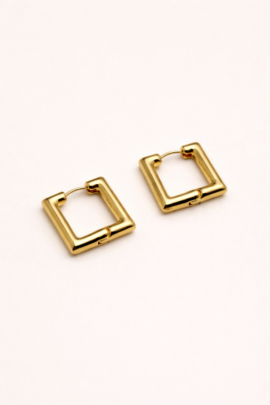 Bold Square Hoop Earrings