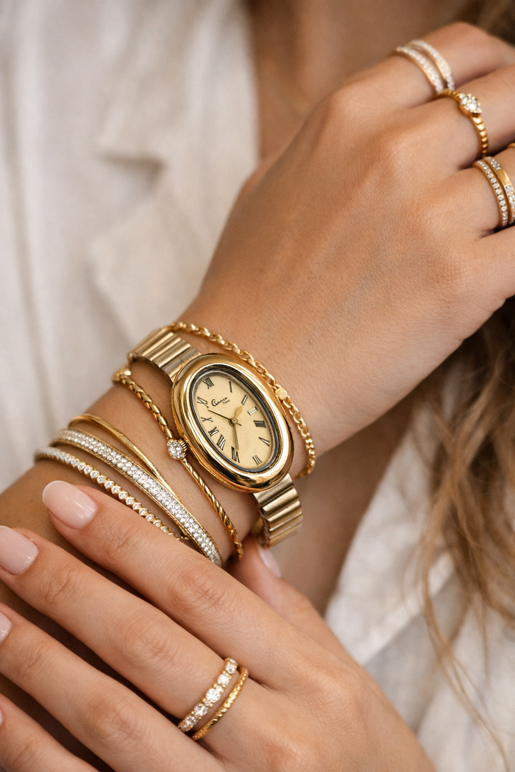 Vintage Oval Gold Watch