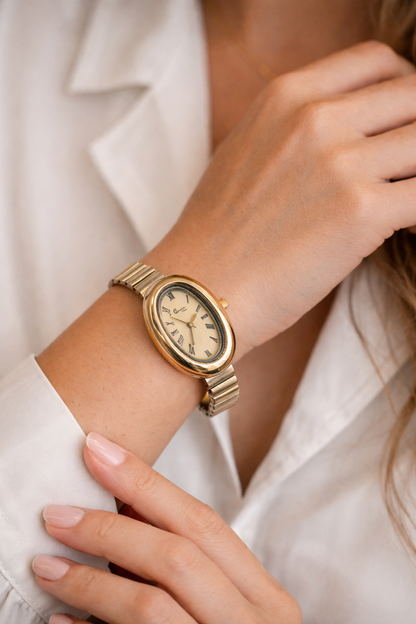 Vintage Oval Gold Watch