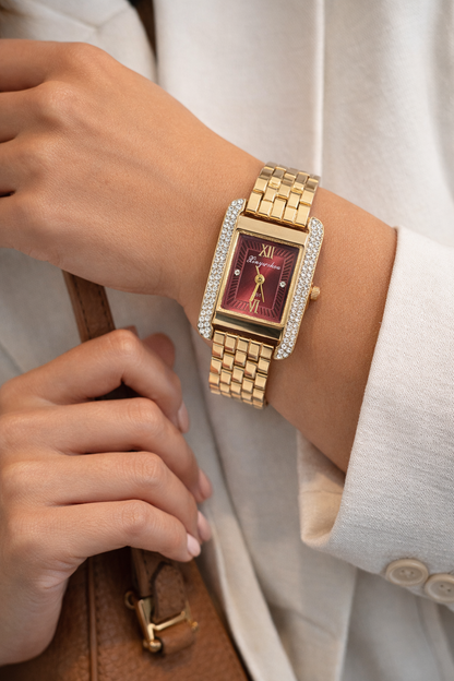 Classic Gold Rectangular Watch