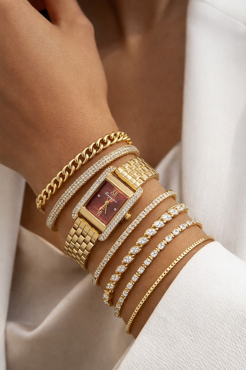 Classic Gold Rectangular Watch