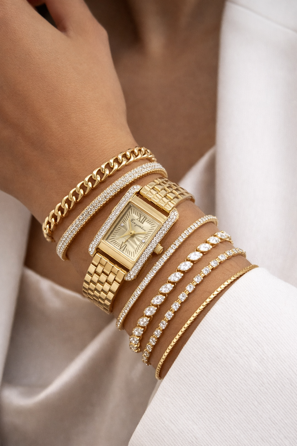 Classic Gold Rectangular Watch