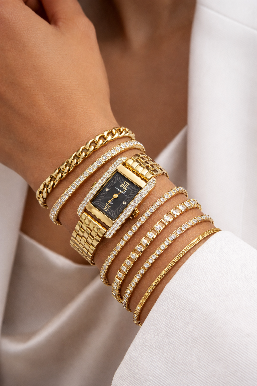 Classic Gold Rectangular Watch