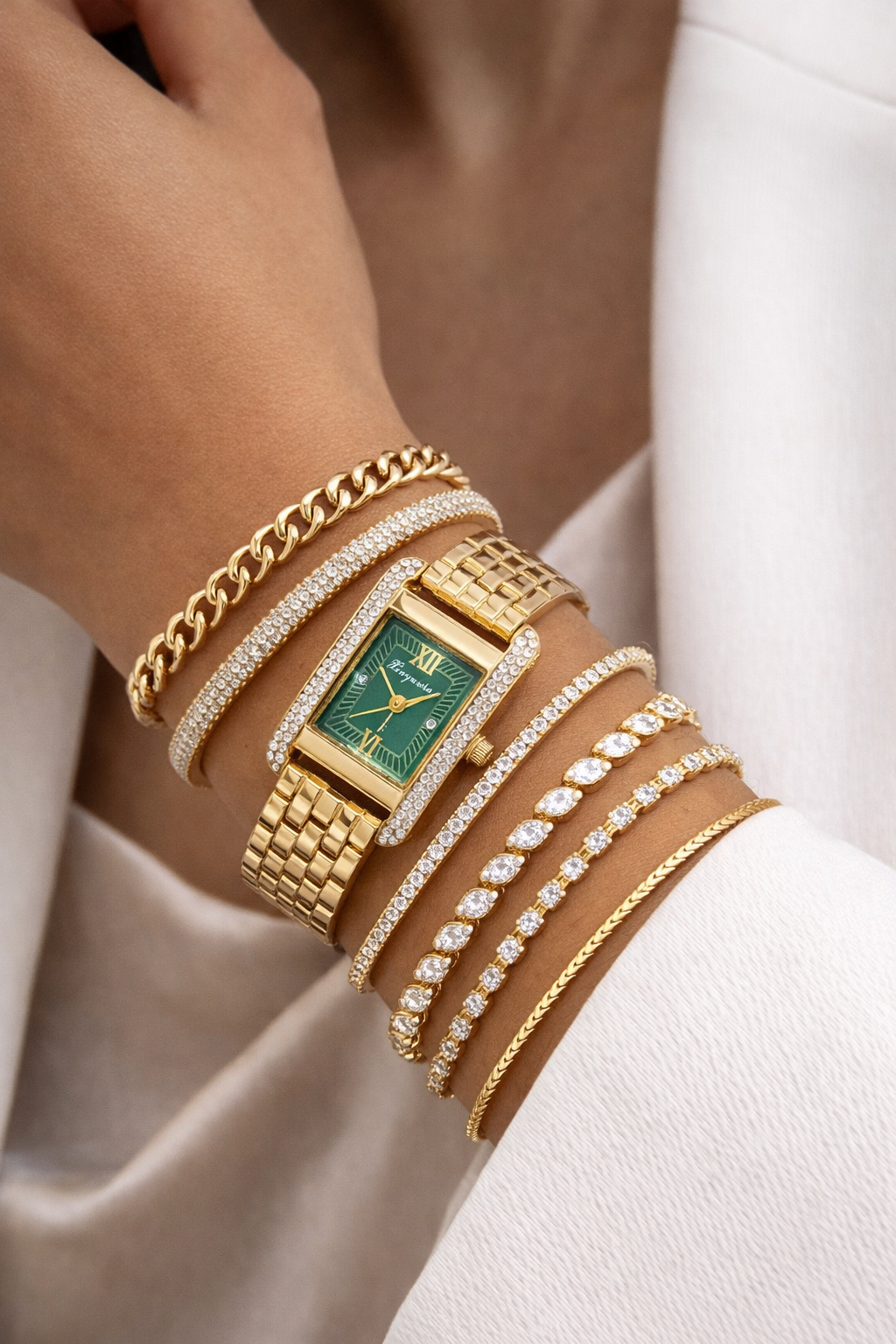 Classic Gold Rectangular Watch