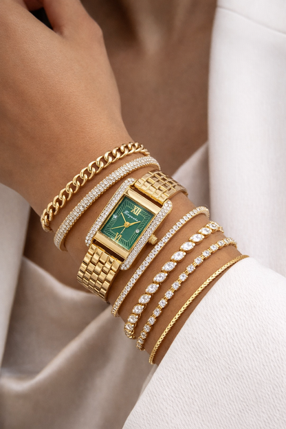 Classic Gold Rectangular Watch