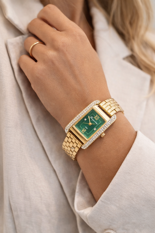 Classic Gold Rectangular Watch