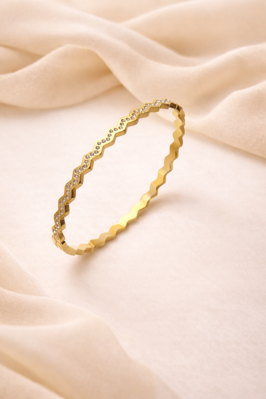 Wave Spark Bangle Bracelet