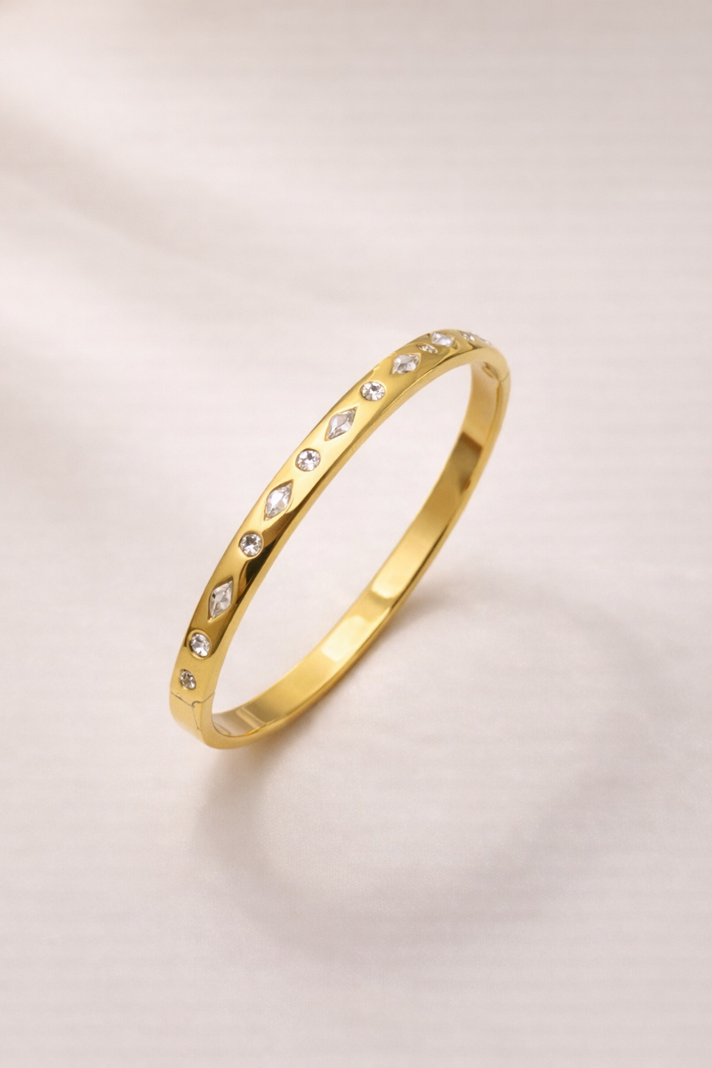 Crystal Dot Bangle Bracelet