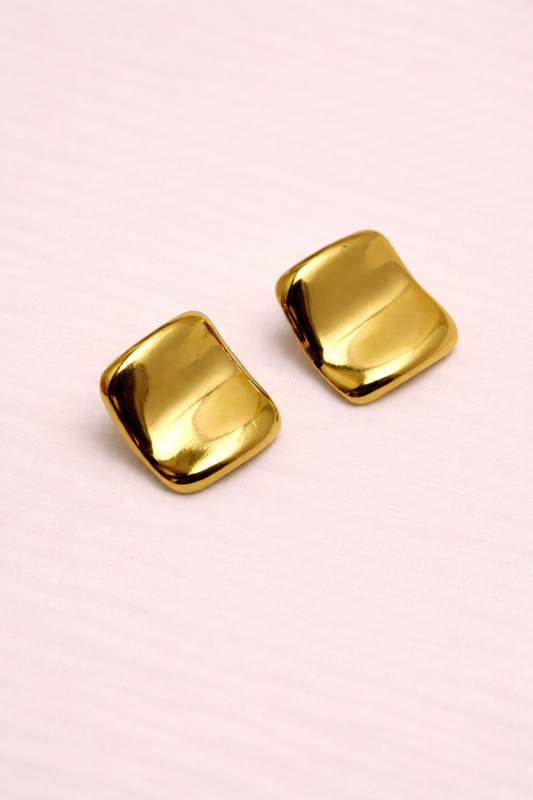 Minimal Square Stud Earrings