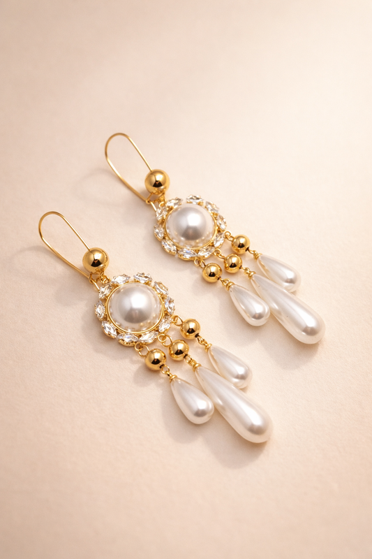 Vintage Pearl Drop Earrings