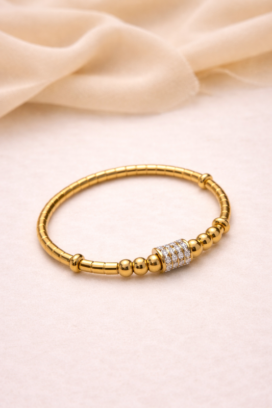 Beaded Crystal Gold Bracelet(S)