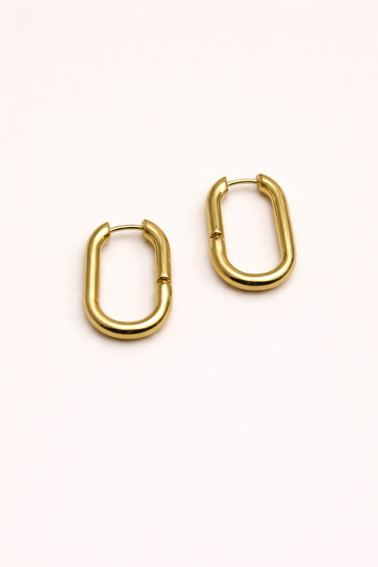 Modern Rectangular Hoop Earrings