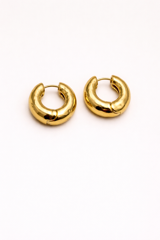 Chunky Gold Hoop Earrings