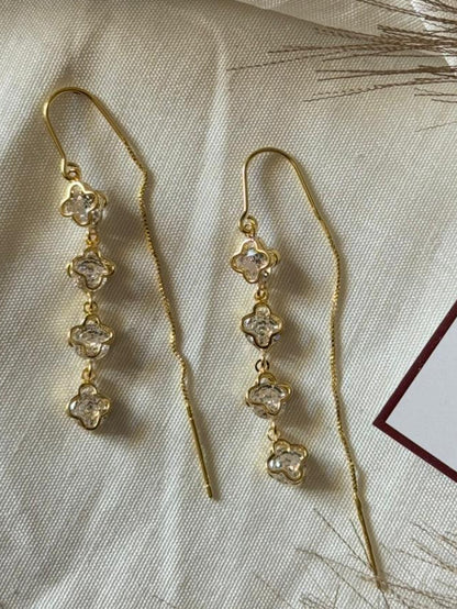 The Threader Earrings- Bloom Drop