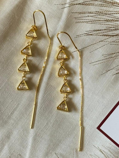 The Threader Earrings- Tri-Drop
