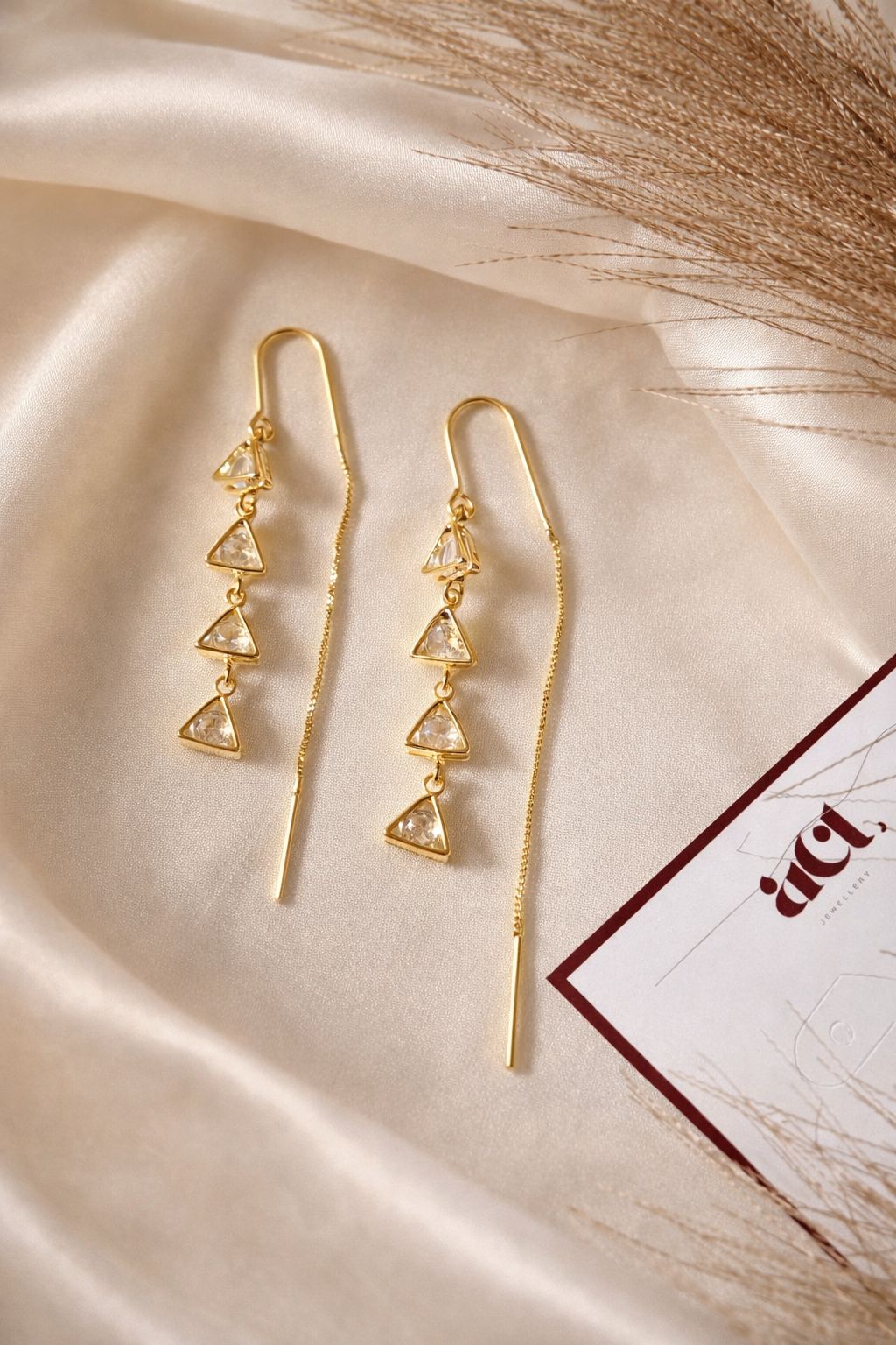 The Threader Earrings- Tri-Drop